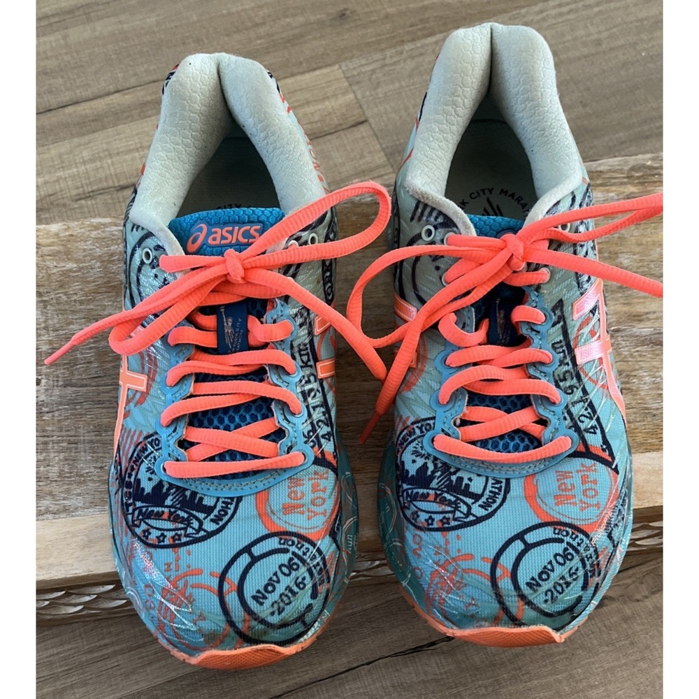 ASICS GEL-Nimbus 18 NYC Marathon Running Shoes Womens Size 7 Multicolor T5D9N